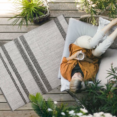 Buitenkleed Grijs gevoerde boho-imitatiestof