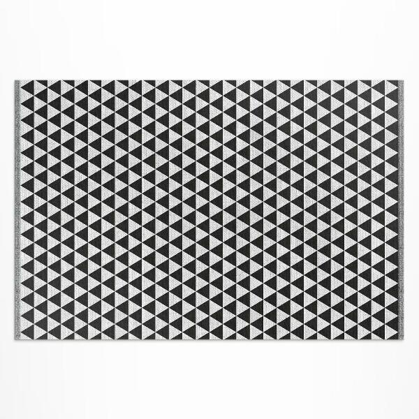 Buiten tapijt Imitatiestof met geometrische driehoeken