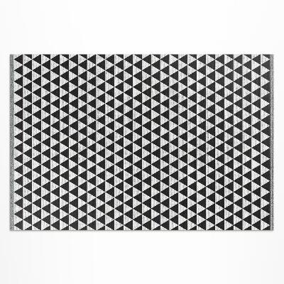 Buiten tapijt Imitatiestof met geometrische driehoeken