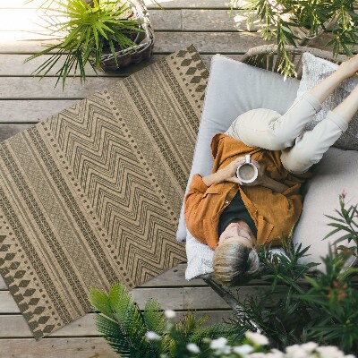 Buitenkleed Imitatiestof met zigzag- en lijnmotief