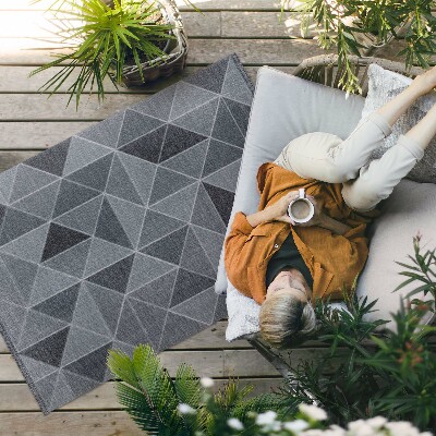 Tuinkleed Imitatiestof van geometrische abstractie