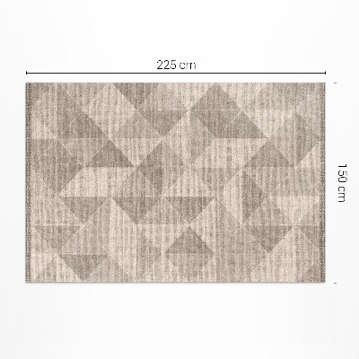 Buiten tapijt Imitatiestof met driehoeken en vierkanten