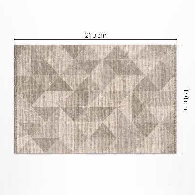 Buiten tapijt Imitatiestof met driehoeken en vierkanten