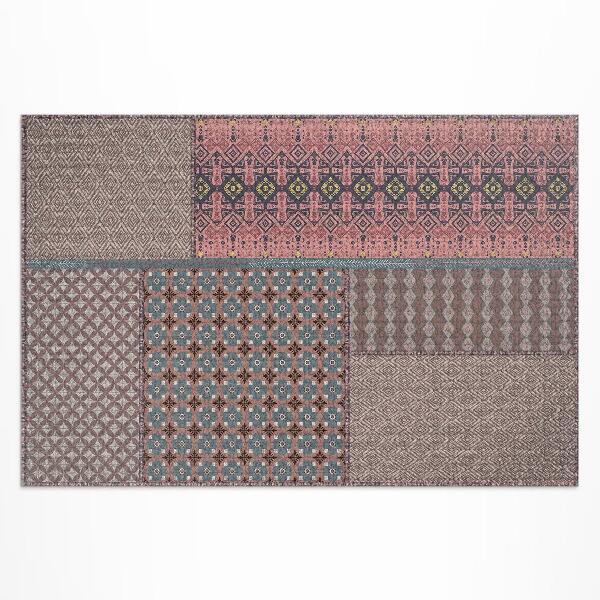 Buiten tapijt Azteekse imitatiestof met patroon