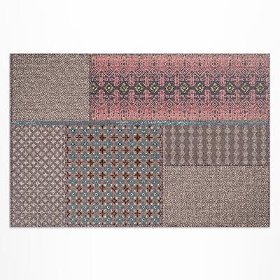 Buiten tapijt Azteekse imitatiestof met patroon