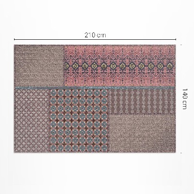 Buiten tapijt Azteekse imitatiestof met patroon