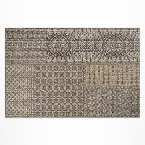 Buitenkleed Azteekse patroonimitatie van versierde stof