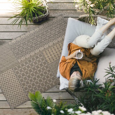 Buitenkleed Azteekse patroonimitatie van versierde stof