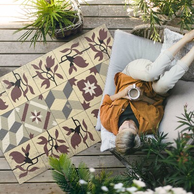 Buiten tapijt Mozaïektegels met magnoliapatroon