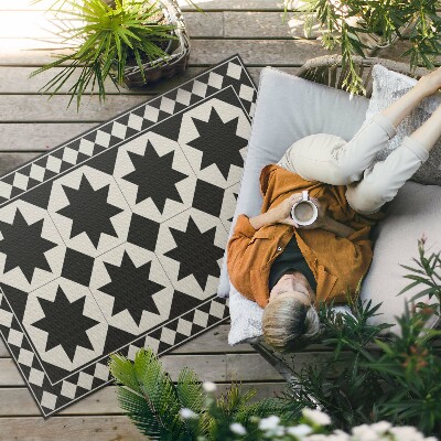 Tuinkleed Zwart-witte sterren elegante mozaïek