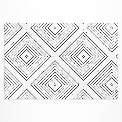 Buiten tapijt Regelmatig vierkanten boho-patroon