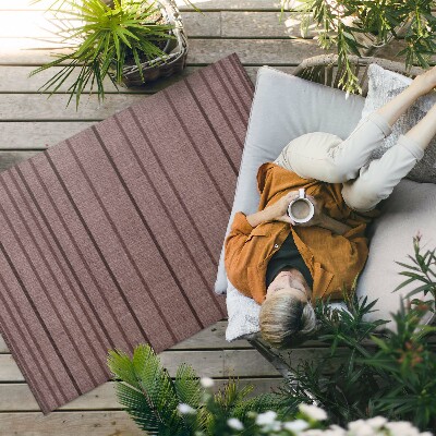 Buitenkleed Bruine strepen boho vintage stijl