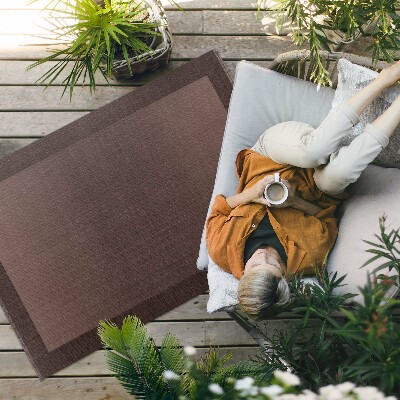 Buitenkleed Bruin frame klassiek stofpatroon