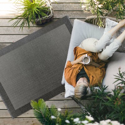 Tuinkleed Grijs frame klassiek stofpatroon