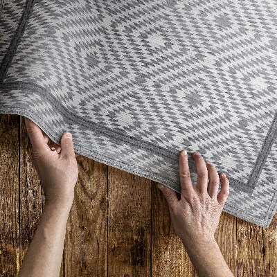 Buiten tapijt Hypnotiserende ruitvormige stofimitatie