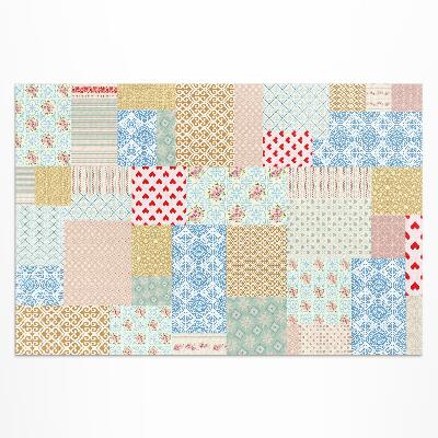 Buiten tapijt Patchwork van verschillende stukken imitatiestof