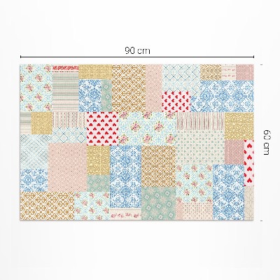 Buiten tapijt Patchwork van verschillende stukken imitatiestof