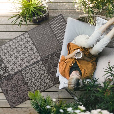 Tuinkleed Een combinatie van verschillende patronen, imitatiestof