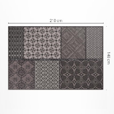 Tuinkleed Een combinatie van verschillende patronen, imitatiestof