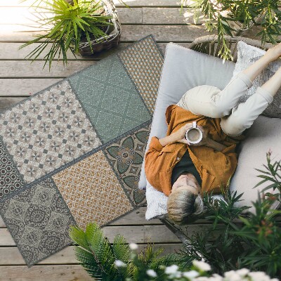 Buiten tapijt Verschillende texturen van imitatiestof