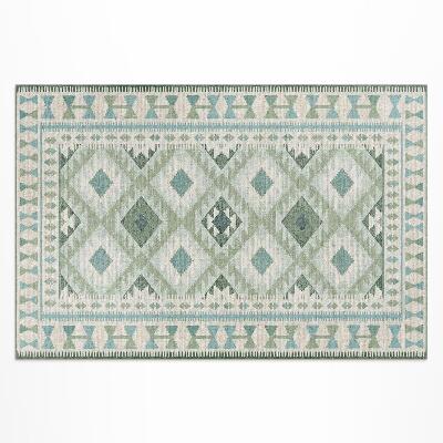 Buitenkleed Groene ruiten imitatiestof