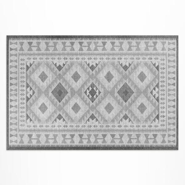 Tuinkleed Grijze ruiten imitatiestof