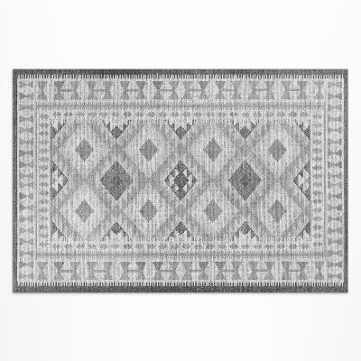 Tuinkleed Grijze ruiten imitatiestof