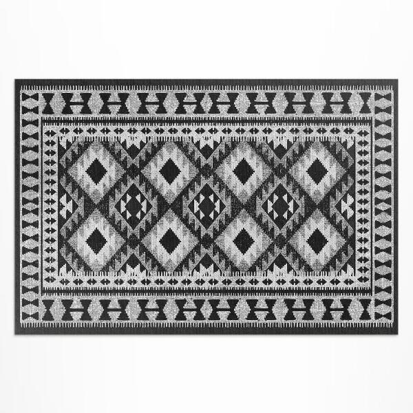 Buitenkleed Zwarte ruiten imitatiestof