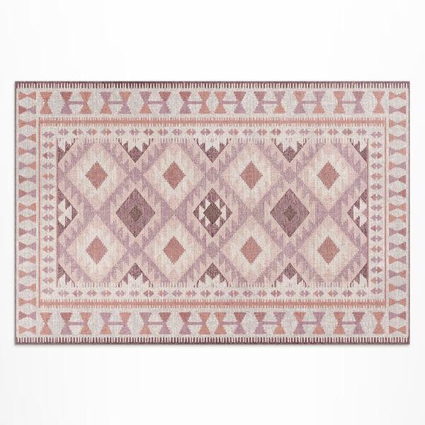 Tuinkleed Lichtroze imitatiestof met diamant