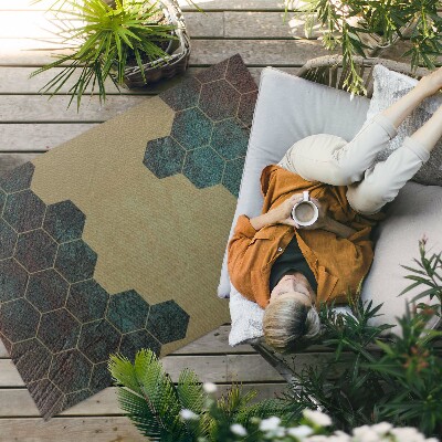 Tuinkleed Betonnen zeshoeken modern ontwerp