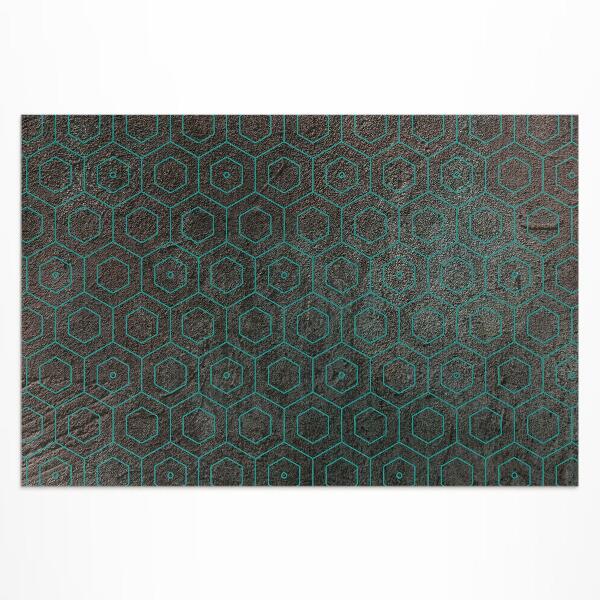 Buitenkleed Hexagons retro rauw ontwerp