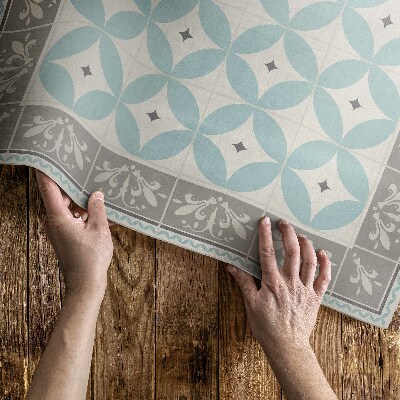 Buiten tapijt Tegels en cirkels pastel trendy mozaïek