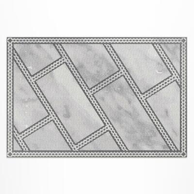 Buiten tapijt Decoratieve lichte marmeren tegels