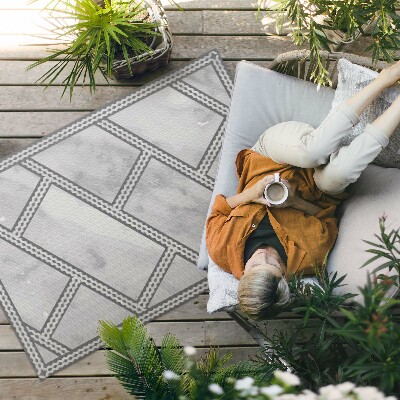 Buiten tapijt Decoratieve lichte marmeren tegels