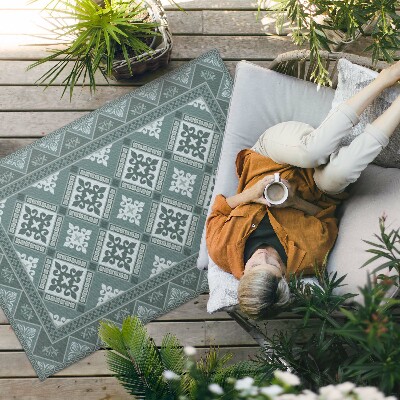 Buiten tapijt Geometrie en ornament decoratief mozaïek