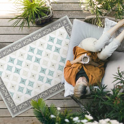 Buitenkleed Scandinavische cirkels pastel mozaïek