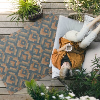 Tuinkleed Azteekse geometrie vintage boho patroon