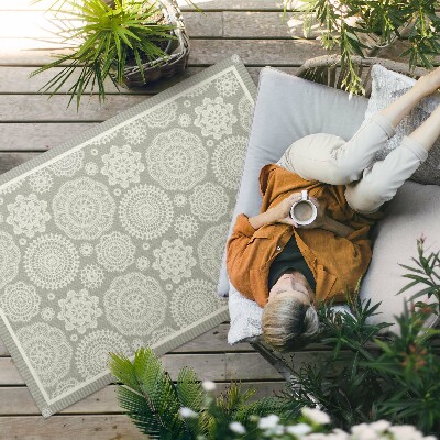 Buitenkleed Bloemenmandala's decoratief boho-patroon