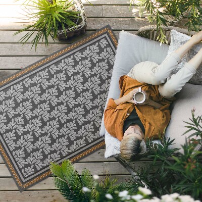 Buiten tapijt Bloemenvlecht met plantenmotief