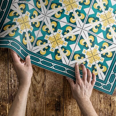 Buitenkleed Geometrische ruitkleurige tegels