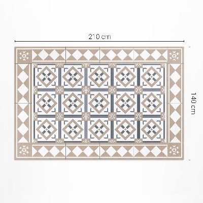 Tuinkleed Ruitvormige kubussen, elegante tegels