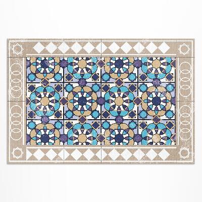 Buiten tapijt Vierkanten in ruiten versleten tegels