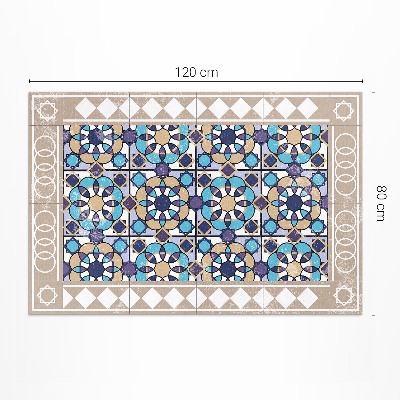 Buiten tapijt Vierkanten in ruiten versleten tegels