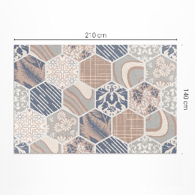 Buiten tapijt Hawaiiaanse hexagon boho tegels