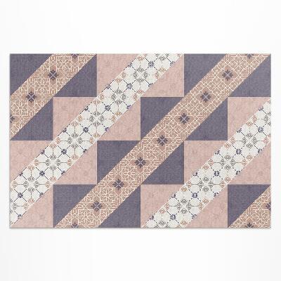 Buiten tapijt Modernistische pastelkleurige decoratieve strepen