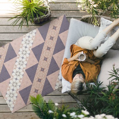 Buiten tapijt Modernistische pastelkleurige decoratieve strepen