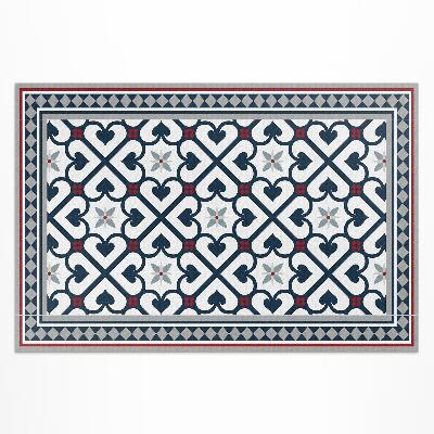 Buiten tapijt Decoratieve tegels met bloemenruiten