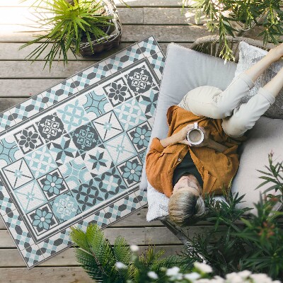 Buitenkleed Driekleurige geometrische siertegels