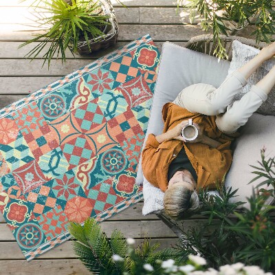 Tuinkleed Portugese retro verweerde tegels