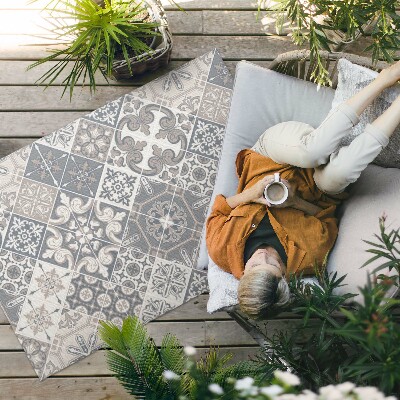 Tuinkleed Catalaans bloemenpatroon mozaïek